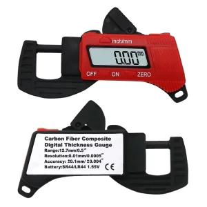 0 12.7mm 0.1mm Carbon Fiber Composites Digital Thickness Caliper Micrometer Gauge Thickness Caliber