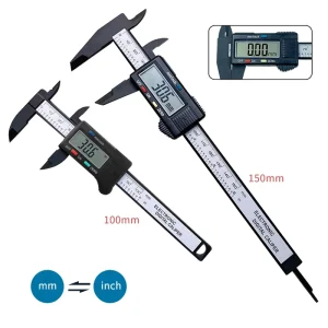 0-150 mm 6 inch LCD Screen Measuring Tool Digital Vernier Caliper Electronic Micrometer Ruler Vernier Calipers