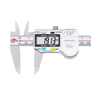 0-150 mm Stainless Steel Digital Caliper 0.01 mm Resolution 0.03 mm Accuracy IP54 3V CR2032 Battery