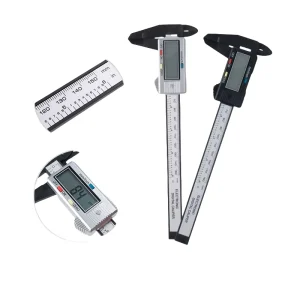 0-150mm 6 Inch Plastic Caliper Ruler with LCD Screen Electronic Digital Vernier Calliper Depth Measuring Tool