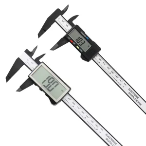 0-150mm Mini Digital Display Vernier Caliper Solar Powered Plastic Electronic Caliper for Jewelry Measurements