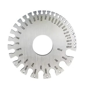 0-36 Round Wire Gauge Weld Diameter Gauge Welding Inspection Stainless Steel Inch Gauges American Standard