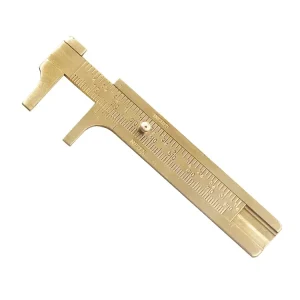 0 80mm Jewelry Caliper Measuring Tool Pocket Mini Brass Scale Sliding Gauge Vernier Caliper Ruler