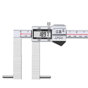 0.01mm High Precision IP54 Electronic Digital Caliper Extended Cylindrical Head Groove Stainless Steel Calipers