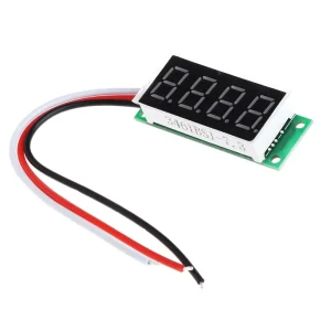 0.36″ Mini Digital Voltmeter 4 Digit 0-100V DC Voltage Meter Panel Electric Voltage Tester Gauge Three Wires for Car Motorcycle