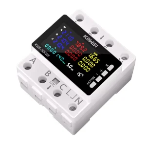 0.5 Accuracy Class 4P Three Phase Four Wire Din Rail Mounted Energy Meter for Industrial Power Monitoring
