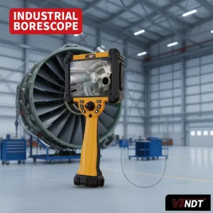 0.95mm Ultra-fine Industrial Endoscope 6”IPS HD Display LED Light Source Portable Borescope for Aircraft Engine Blade Inspection