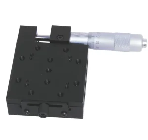 02TMS52 Precision Translation Stage Micrometer Drive Aluminum Alloy Construction 0.002mm Accuracy 15kg Load Capacity V shaped