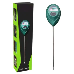 1 in 1 JD 28C Portable Digital pH & Soil Moisture Meter with Metal & ABS Construction for Garden & Farm Use