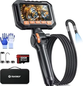 1.5m Flexible Industrial Endoscope 4.3-inch IPS Screen 360° Two Way Articulation