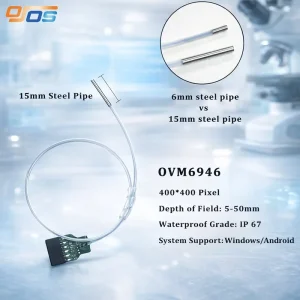1.5mm Digital Endoscope Mini Camera 400×400 Pixel OVM6946 Camera Module 30FPS FOV 120 Degrees Industrial Customized