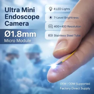 1.8mm Camera with LEDs Waterproofing Endoscope Camera Mini Camera Module Medical Device Industrial Borescope Inspection