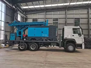 100m 200m 300m Truck Mounted Diesel Hydraulic Borehole Water Well Drilling Machine Rig with Air Compressor and Mud Pump