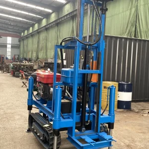 100m Deep Portable Hydraulic Water Well Rotary Drilling Rig Borehole Water Well Drilling Machine With Electric Start