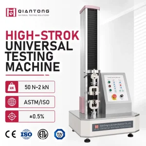 1030mm Extra-Long-Stroke Universal Testing Machine 2000N Tabletop Tensile Tester for High-Elongation Materials