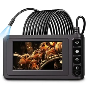 1080P HD Industrial Endoscope 4.3” Screen 8mm Drain Borescope Inspection Snake Camera for Pipe Car Engine Checking