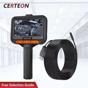 1080P Waterproof 4.3 Inch IPS Display 8MM Camera Dual Lens Battery Powered Inspection Borescope Industrial Endoscope