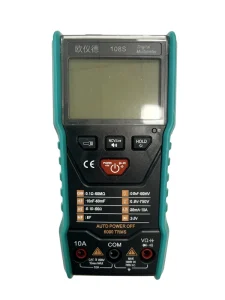 108S 4-Digit Digital Multimeter, 6000 Counts, 0.5%+3 Accuracy, 0-1000V/0-10A, Dumbbell Style