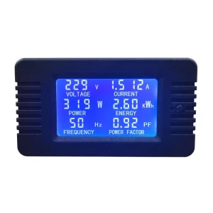 10pcs AC Power Measurement Meter Power Monitor Voltage Current Power Consumption Frequency Amperemeter