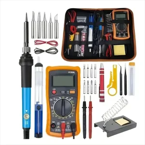 110V/220V 60W Electric Soldering Iron Multimeter Kit Set Adjustable Temperature Digital Display Welding Station Heat Insulation
