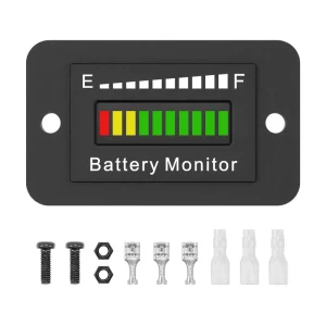 12V 24V 36V 48V 60V 72V LED Battery Monitor Meter Battery Fuel Gauge Indicator Lead Acid & Lithium Ion Battery Tester for Car