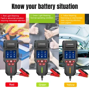 12V 24V Vehicle Battery Diagnostic Scanner and Health Analyzer KW700 for Lead-Acid Batteries