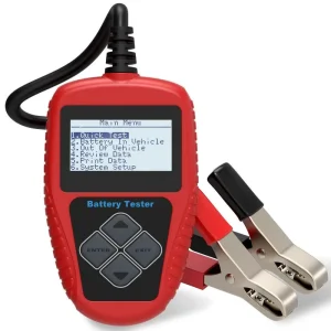 12V Car Battery Analyzer and Tester, 100-2000 CCA, Starting and Charging System Diagnostic with 1.5-inch Screen