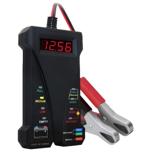 12V Car Battery Tester 4 20V Digital Voltmeter Charging System Analyzer Alternator Tester with LCD Display & LED Indication