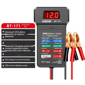 12V Car Battery Tester EV Power Analyzer Lithium Battery Capacity Meter Battery Health Diagnostic Tool