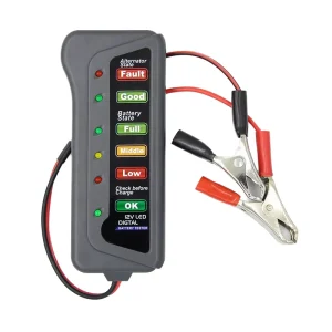 12V Car Motorcycle EV Battery Tester, Digital Lead-Acid Battery Analyzer