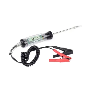 12V DC Digital Display Circuit Tester with LED Light and Probe