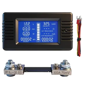 12V DC Energy Battery Meter, 0-200V 300A, for Discharge, Impedance, Internal Resistance and Capacity Measurement