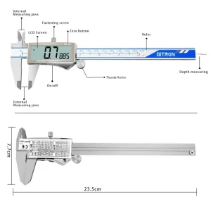 150 mm 200 mm 300 mm Metal Electronic Digital Vernier Caliper Stainless Steel