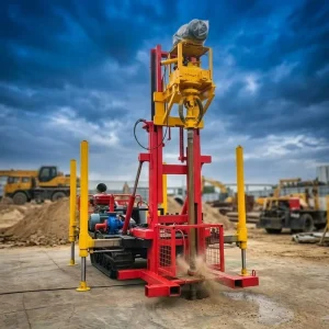 150m Crawler 35HP Electric Rotary Water Well Drilling Rig Off Grid Borehole Hydraulic Portable Deep Geological Driller