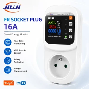 16A Smart WIFI French Socket KWh Power Meter PC Voltage Current Leakage Protector Socket with CE