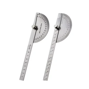 180-Degree Stainless Steel Angle Gauge and Woodworking Ruler