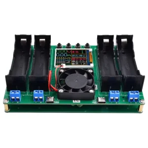 18650 Lithium Battery Capacity and Internal Resistance Tester 4-Channel with Type-C Charging and Discharging