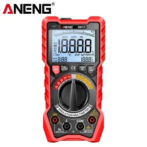 19999 Counts MH17 2-in-1 Insulation Resistance Meter AC/DC Voltage Meter with Lithium Battery Megohmmeter PI/DAR for Car