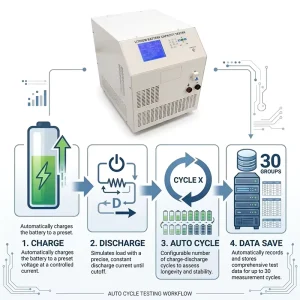 2-100V 1-100A Lithium Battery Pack & Cell Capacity Tester Charger Discharge Digital Tester 0.5% Accuracy RS485 Communication