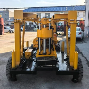 200 Diesel Hydraulic Well Drilling Machine Wheeled Rock Well Drilling Machine Field Deep Well Drilling Machine