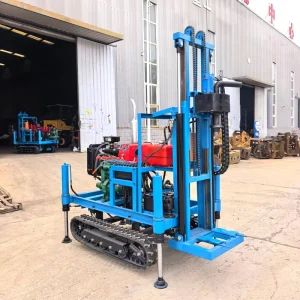 200M Crawled Hydraulic Borehole Drilling Rig One Click Hydraulic Lifting System Portable Water Well Equipment