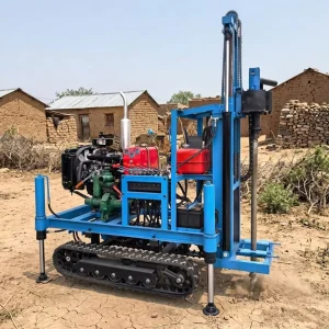200M Mobile Hydraulic Borehole Rig Low Fuel Consumption Energy Saving Design Crawled Water Well Drilling Equipment