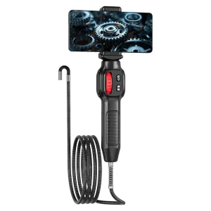200W 1080P HD IP67 Waterproof Articulated Industrial Endoscope Full 360 2-way Borescope Camera for Pipe Sewer Car Repair