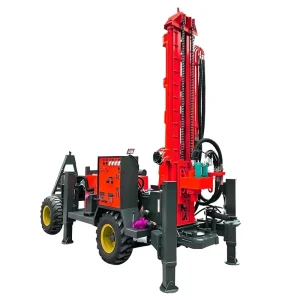 200m 300m Depth Water Well Drilling Rig with Fully Automatic Wheels Hydraulic Household Well Equipment