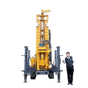 200m 300m Drilling Depth Pneumatic DTH Crawler Drilling Rig for Water Well Drilling Rig Machine Driven by Diesel Engine