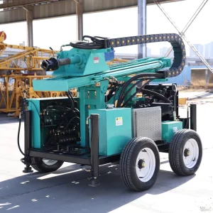 200m Deep Diesel Well Drilling Rig Hydraulic Rotary Wheeled Crawler Type Water Well Drilling Machine