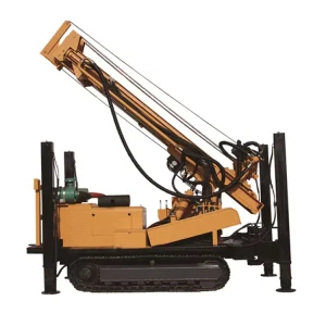 200m Deep Well Drilling Machinery Borehole Crawlerl Drilling Rig with Compressor