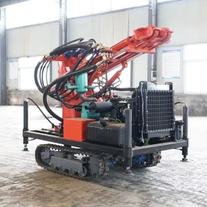 200m Deep Well Rig Diesel Hydraulic Rotary Wheeled Crawler Precise Locate Water Well Drilling Rig Machine