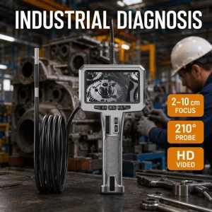 210 Degree Industrial Inspection Camera 3.9mm Endoscope Camera Borescope Camera 4.5 Inch Display for Boat Engine Repair