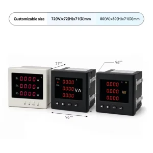 220 Volt True RMS LED Digital Panel Voltmeter AC Voltage Meter 18~400V Input for Low Voltage Switchgear Cabinet